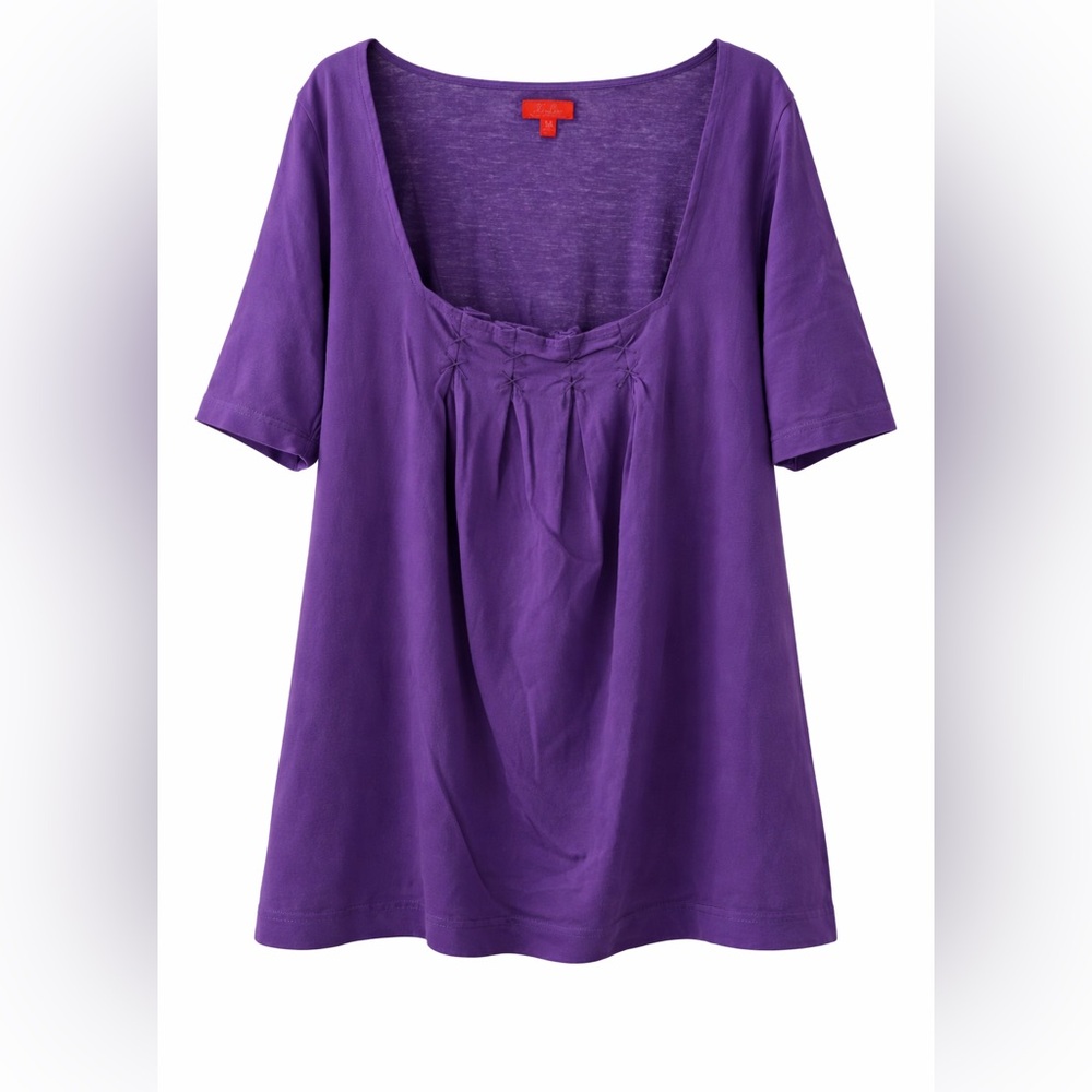 Hi-Line Purple Short Sleeve Women's Top